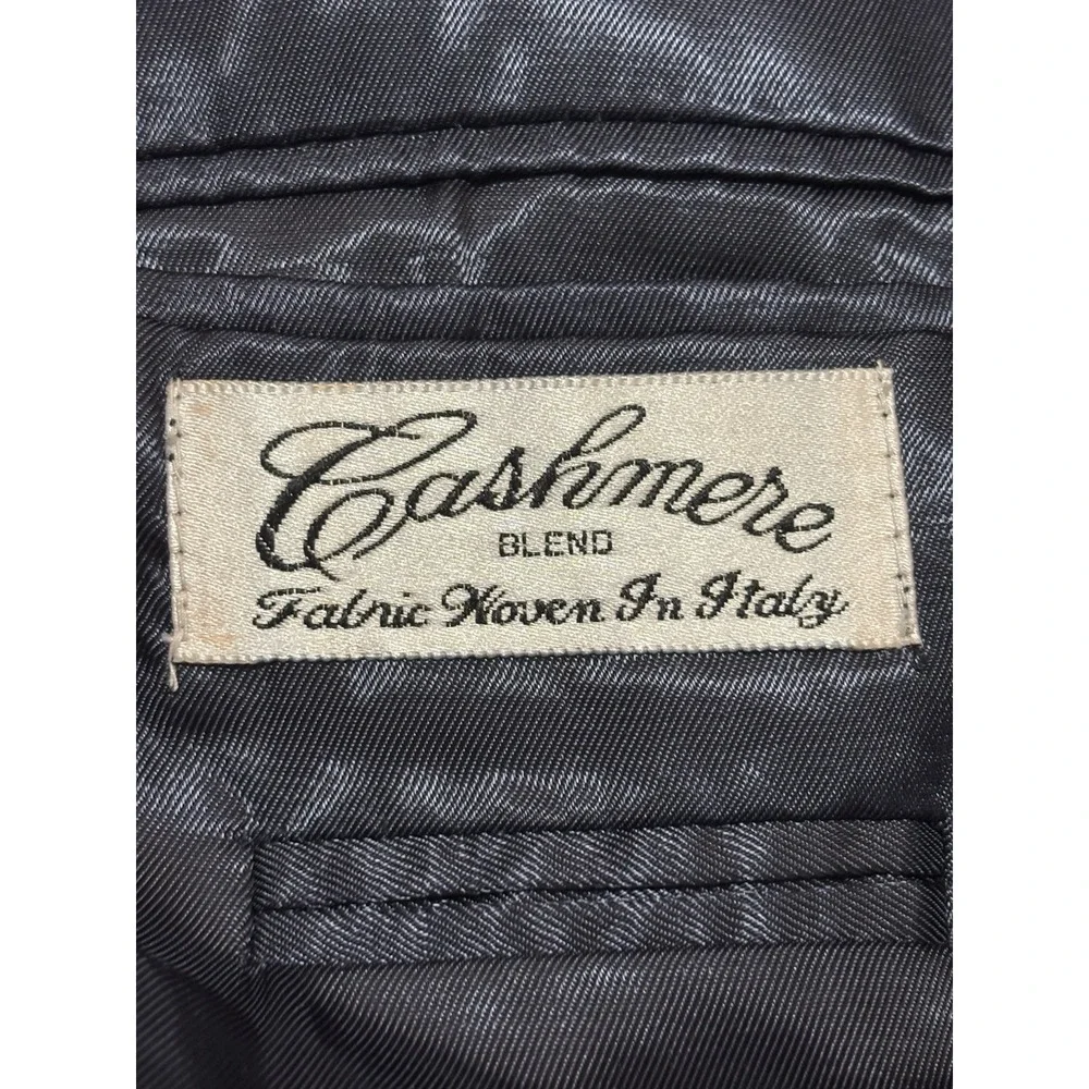 Mens Bachrach Blazer 38R Cashmere Blend Sport‎ Coat Black Textured Italy Fabric